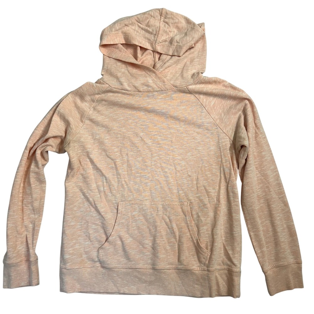 Womens Peach Hoodie Sweatshirt Pullover Long Sleeve Casual Athleisure sz Small